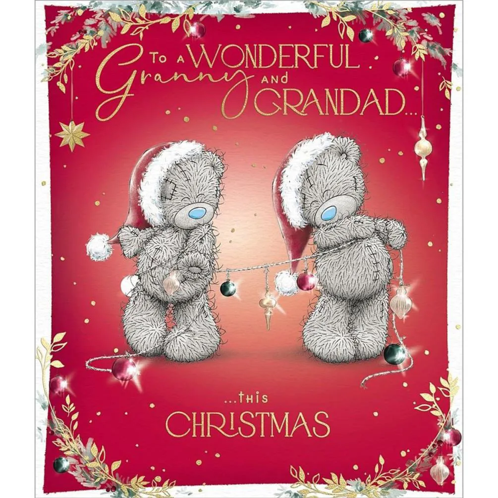 Wonderful Granny &amp; Grandad Me to You Bear Christmas Card