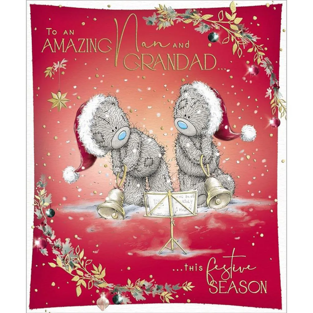 Amazing Nan &amp; Grandad Me to You Bear Christmas Card