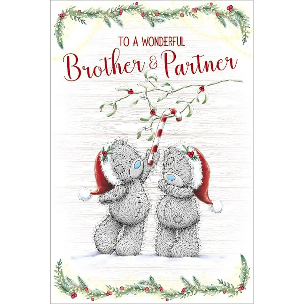 Wonderful Brother & Partner Me to You Bear Christmas Card