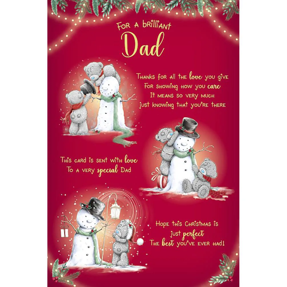 Brilliant Dad Verse Poem Me to You Bear Christmas Card