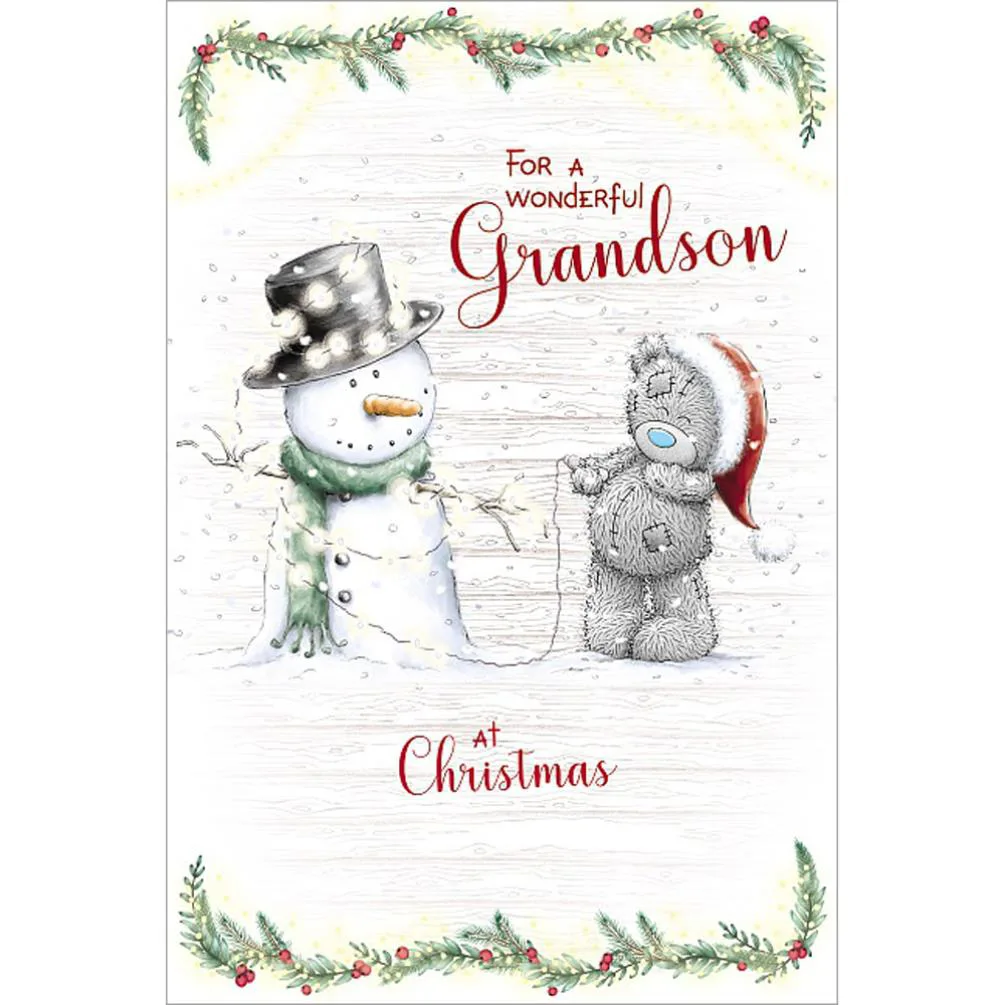 Wonderful Grandson Me to You Bear Christmas Card