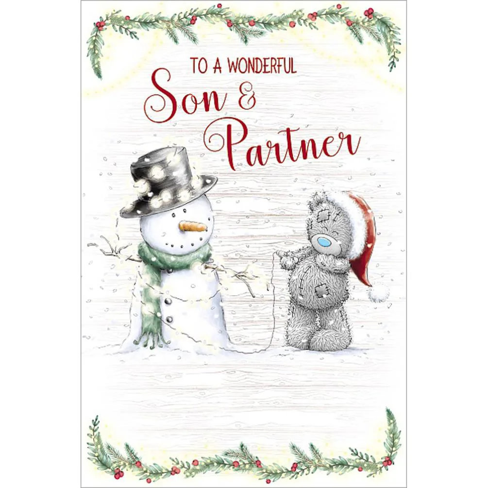 Wonderful Son & Partner Me to You Bear Christmas Card