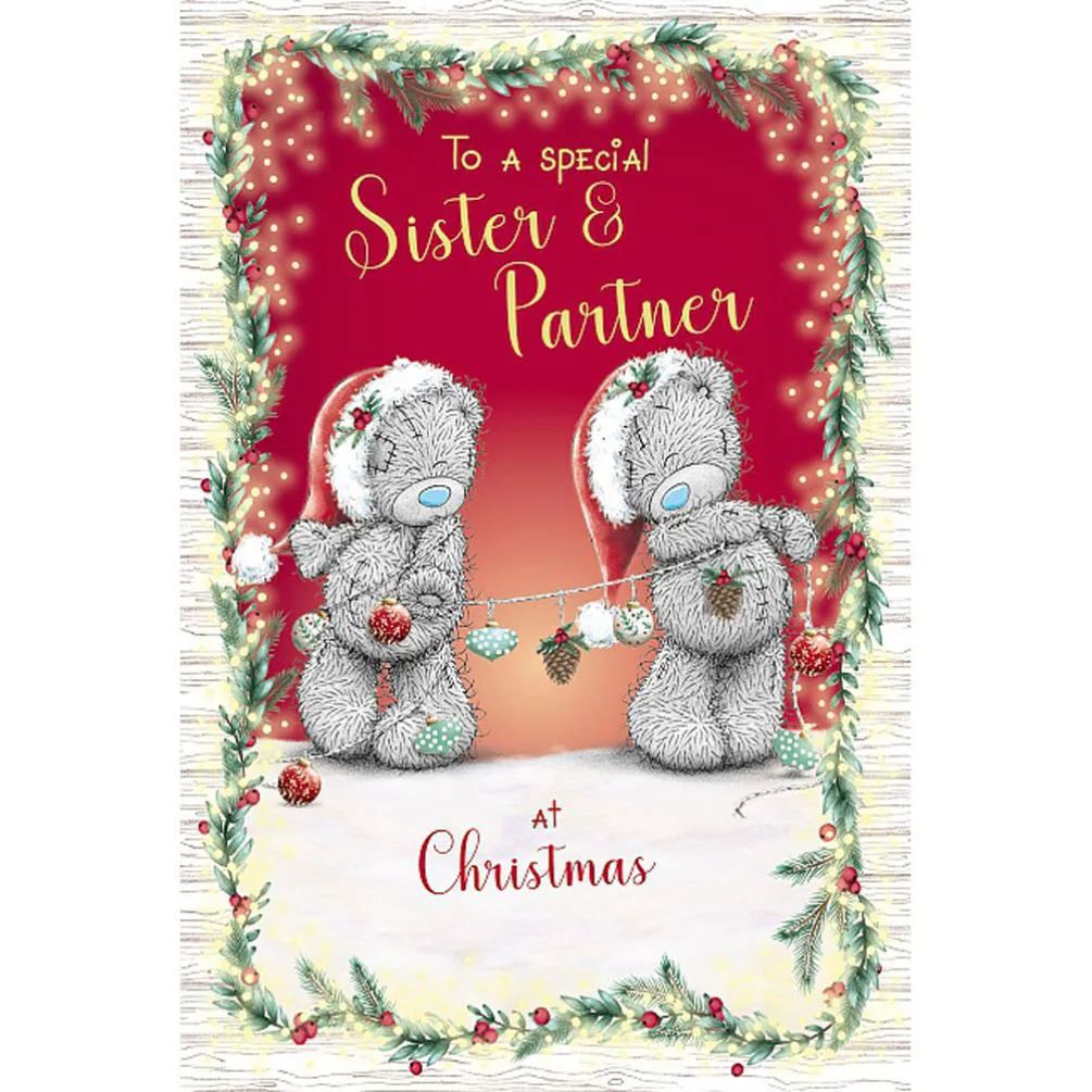Sister & Partner Me to You Bear Christmas Card