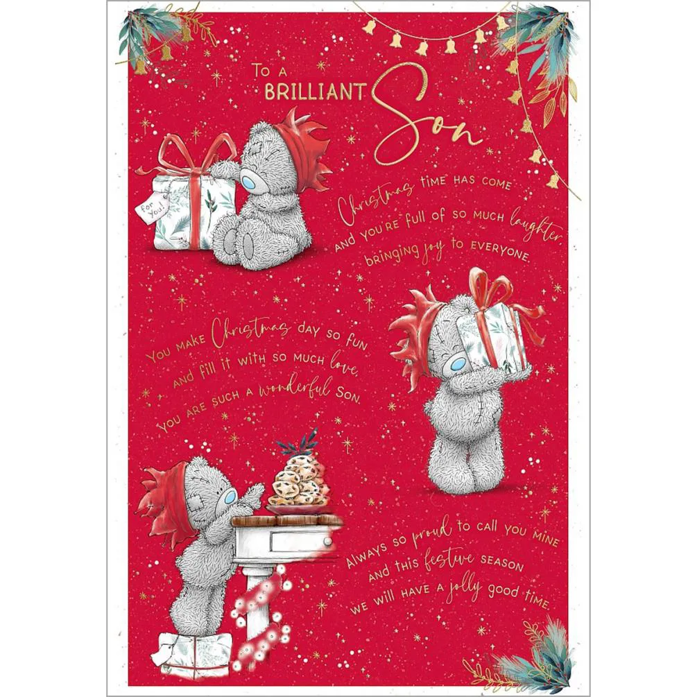 Brilliant Son Verse Me to You Bear Christmas Card