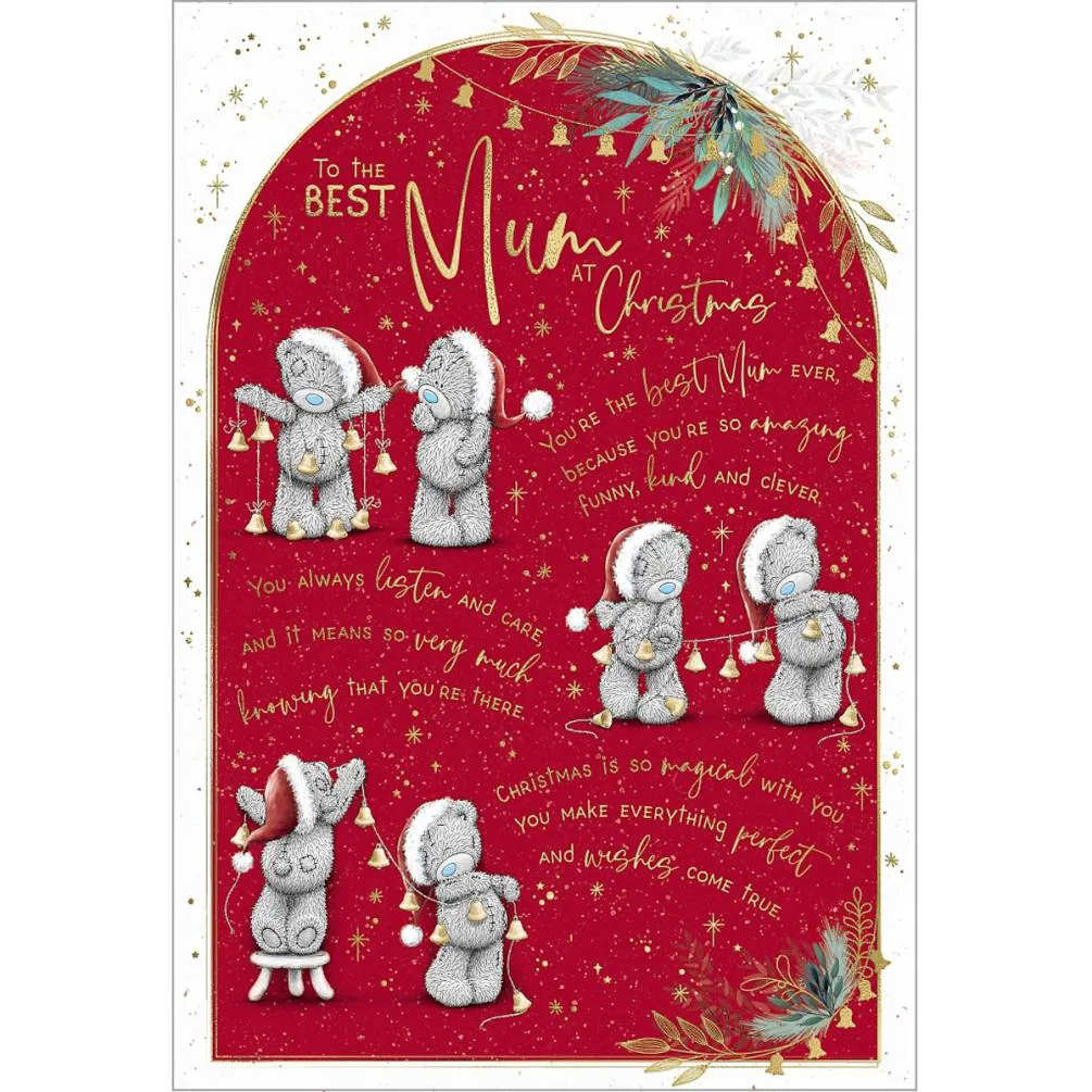 Best Mum Verse Me to You Bear Christmas Card