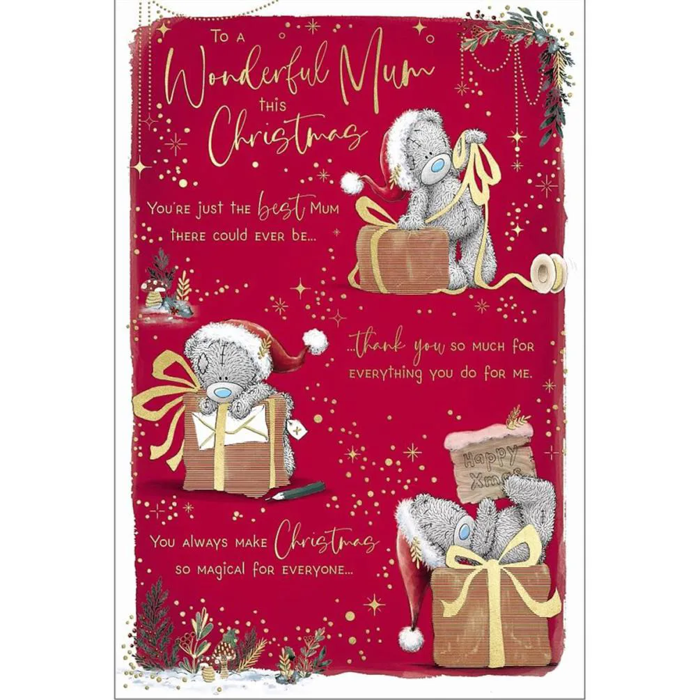 Wonderful Mum Verse Me to You Bear Christmas Card