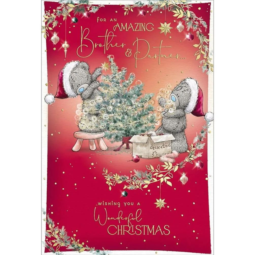 Amazing Brother &amp; Partner Me to You Bear Christmas Card