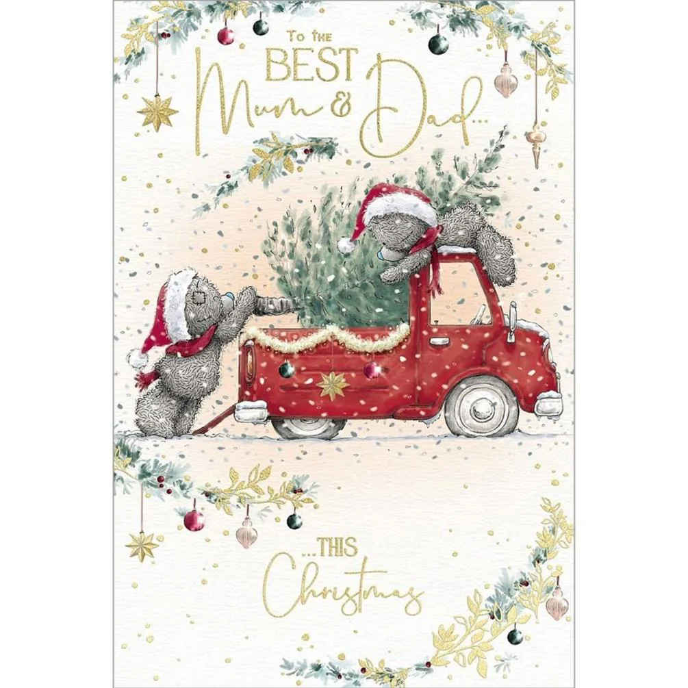 Best Mum &amp; Dad Me to You Bear Christmas Card