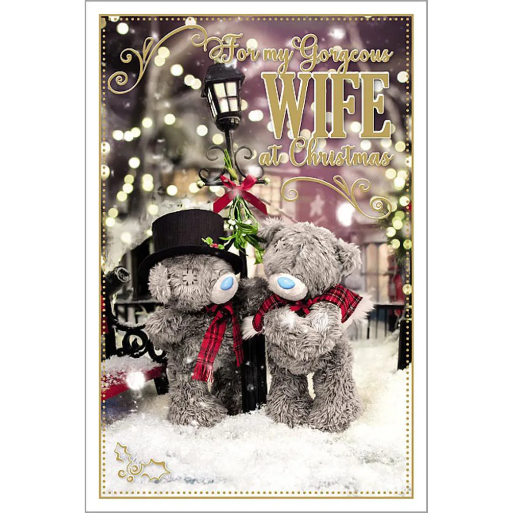 Gorgeous Wife Photo Finish Me to You Bear Christmas Card