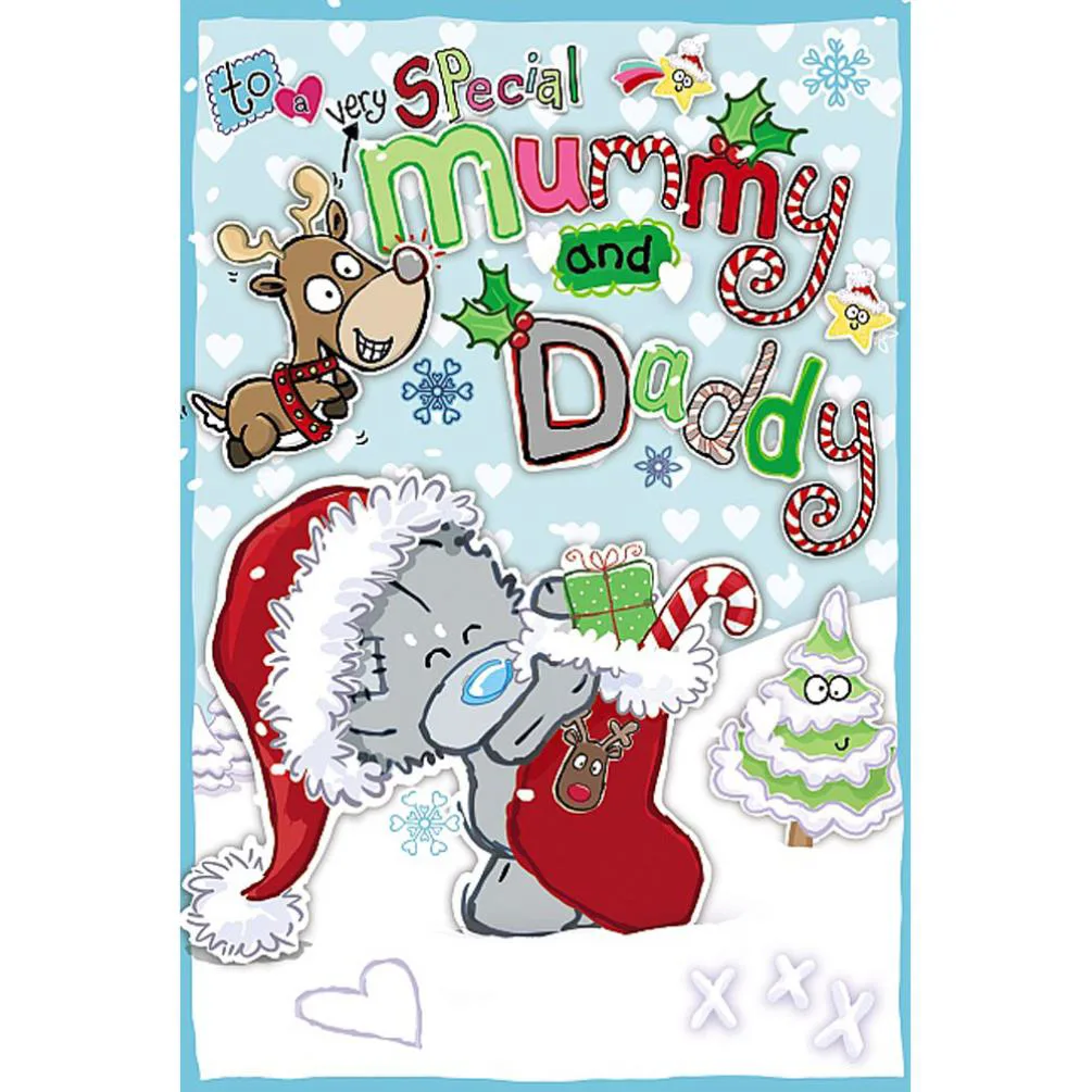 Special Mummy &amp; Daddy My Dinky Me to You Bear Christmas Card