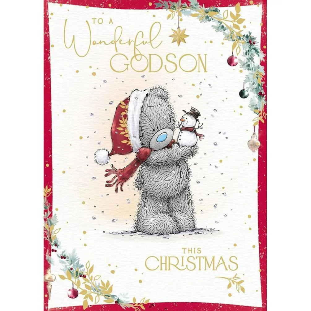 Wonderful Godson Me to You Bear Christmas Card