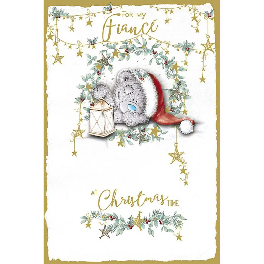 For My Fiancé Handmade Me to You Bear Christmas Card