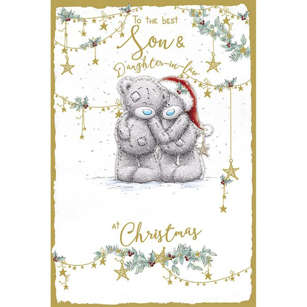 Son & Daughter In Law Handmade Me to You Bear Christmas Card