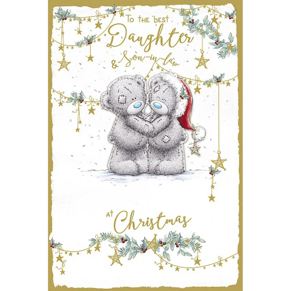 Daughter & Son in law Handmade Me to You Bear Christmas Card