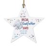 Personalised Me to You Godfather Wooden Star Decoration