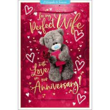 3D Holographic Perfect Wife Anniversary Me to You Bear Card