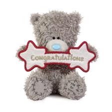 4" Congratulations Banner Me to You Bear