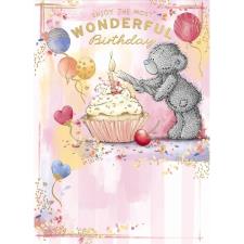 Lighting Candle Me to You Bear Birthday Card