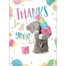 Thanks For All Your Help Photo Finish Me to You Bear Thank You Card