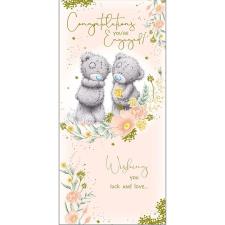 Congratulations You're Engaged Me to You Bear Engagement Card