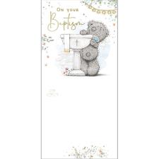 On You Baptism Me to You Bear Card