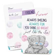Me to You Bear Message Card Friends Forever 