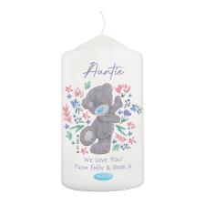 Personalised Me to You Floral Pillar Candle