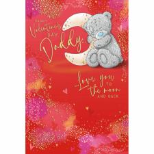 Daddy Love to Moon &amp; Back Me to You Bear Valentine's Day Card