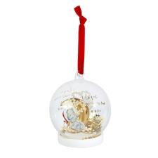 Love You To The Moon &amp; Back Me to You Bear Christmas Bauble