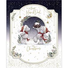 Mum & Dad Handmade Me to You Bear Christmas Card