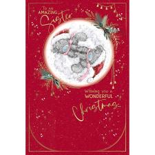 Amazing Sister Me to You Bear Christmas Card