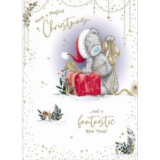 Wrapping Large Present Me to You Bear Christmas Card